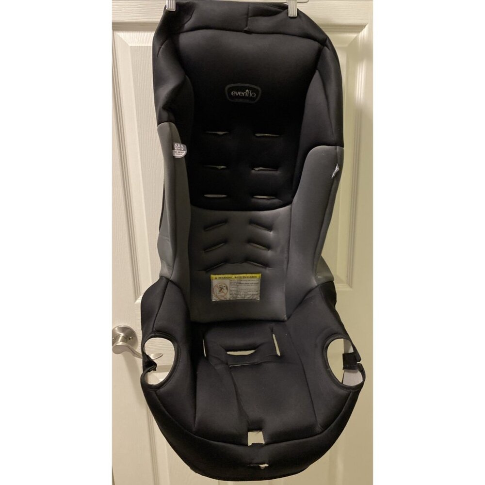 Evenflo Sonus Convertible Car Seat Replacement Seat Cover & Headrest Black Grey